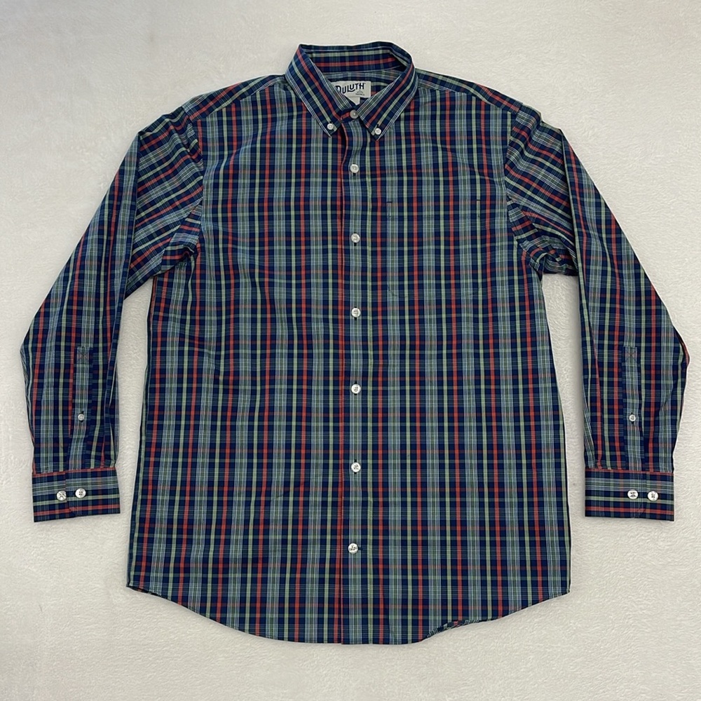 Duluth Relaxed Fit Long Sleeve Button Down Plaid Shirt Men’s Medium